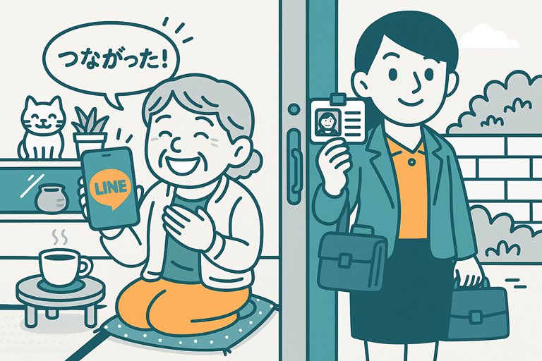 身分証明書を提示します
